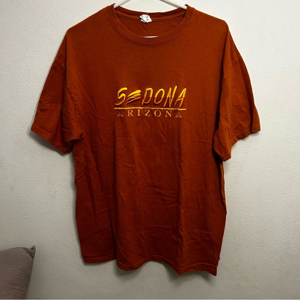 Embroidered Orange Sedona Arizona tshirt